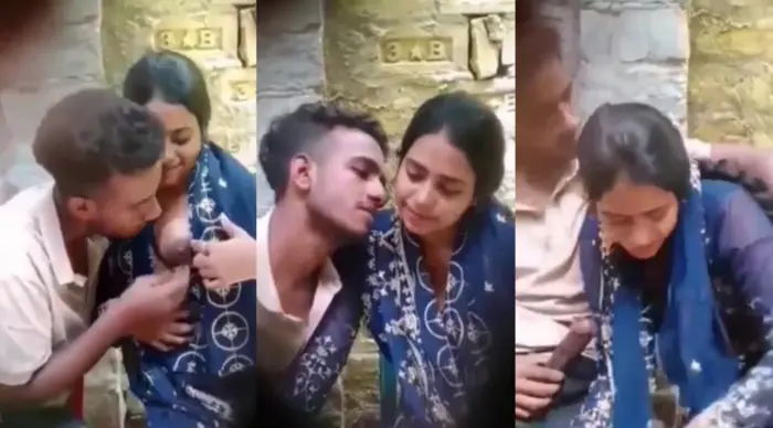Xahani Cute Lovers Outdoor Boob Sucking & Giving Blowjob